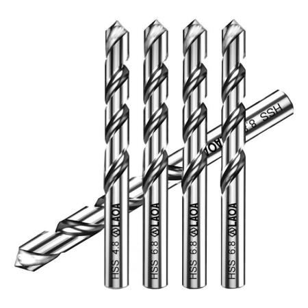 老A 5支装HSS-M2高速钢麻花钻Φ4.8mm；LA162067