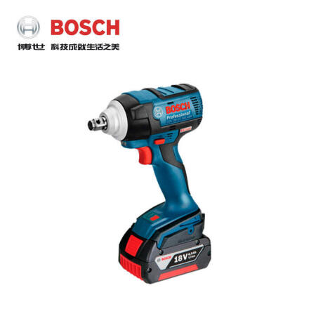 博世(BOSCH) 锂电充电式冲击扳手(2电1充 4.0Ah)热款；GDS 18V-EC 300 ABR (kit)