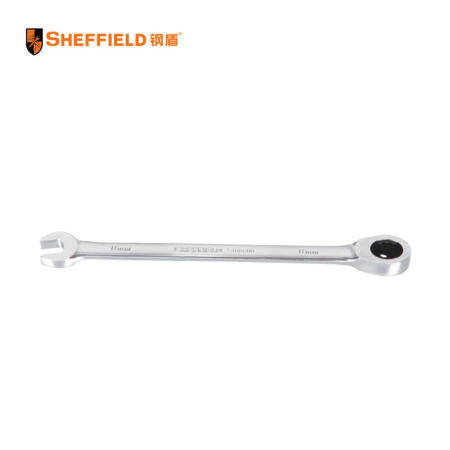 钢盾(SHEFFIELD) 公制精抛光棘轮两用加长扳手12mm；S018612