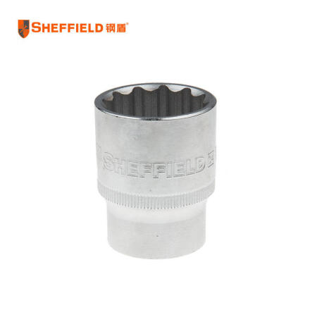 钢盾(SHEFFIELD) 19mm系列公制12角标准套筒34mm；S012834