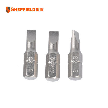 钢盾(SHEFFIELD) 5件套6.3mm系列25mm长一字旋具头5mm；S053007