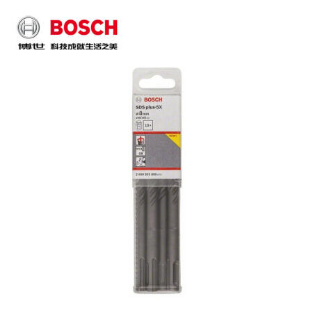 博世(BOSCH) 四坑5系(4坑4刃)电锤钻头 8x100x160(10支装),10支/包；2608833899（两坑两槽  适用于混凝土、砖墙以及钢筋混凝土）