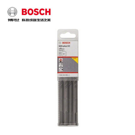 博世(BOSCH) 四坑5系(4坑4刃)电锤钻头 10x100x160(10支装),10支/包；2608833902（两坑两槽  适用于混凝土、砖墙以及钢筋混凝土）