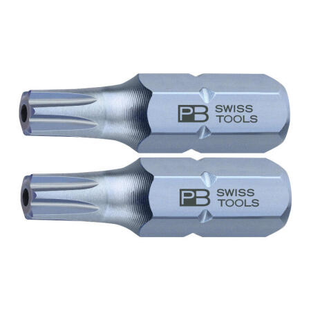 PB SWISS TOOLS 精密星型带孔批头C6.3(1/4”)；PB C6.400B/27