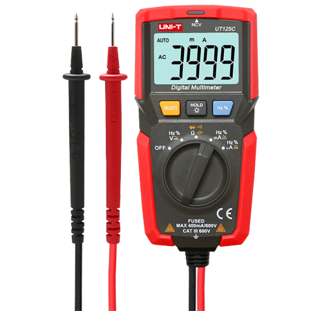 优利德 UNI-T 数字万用表高精度全自动测电容表小型防烧电工万能表 600V；UT125C