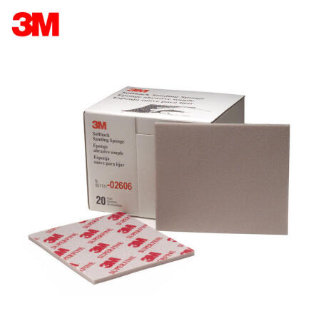 3M 06891 海绵砂,SPONGE MED,4.5”X5.5”,(02606)120#-180#,20片/盒；06891