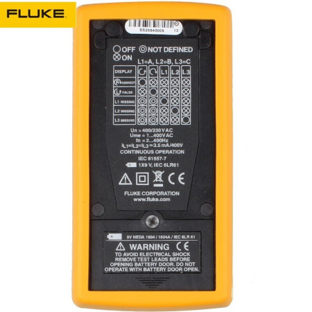 福禄克(FLUKE) 相序表相序旋转指示仪相序检测仪 2年维保；F9062