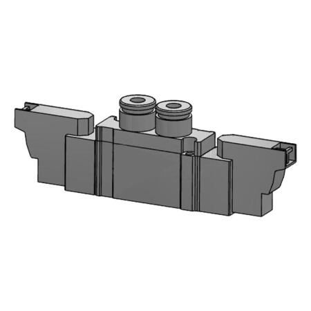 亚德客(AirTAC) 6V系列二位五通电磁阀,双电控,电压DC12V；6V0520J04F050