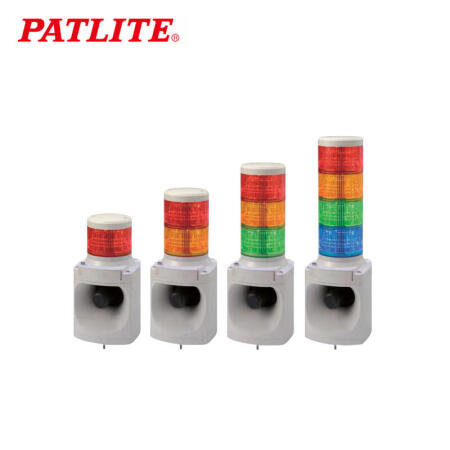 派特莱(PATLITE) φ100mm声光一体信号塔灯2层 8频道（二进制32频道）内藏32种清晰的音调；LKEH-202FV