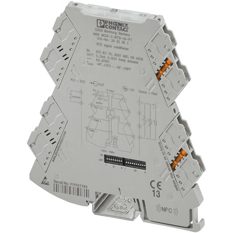 菲尼克斯 热电阻测量变送器；MINI MCR-2-RTD-UI-PT