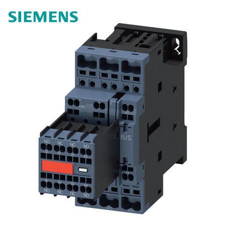 西门子 接触器,15kW,2NO+2NC,AC110V,50Hz,120V,60Hz,含插入式可变电阻,3极,尺寸S0弹簧型端子连接辅助开关不可分；3RT20272CK643MA0