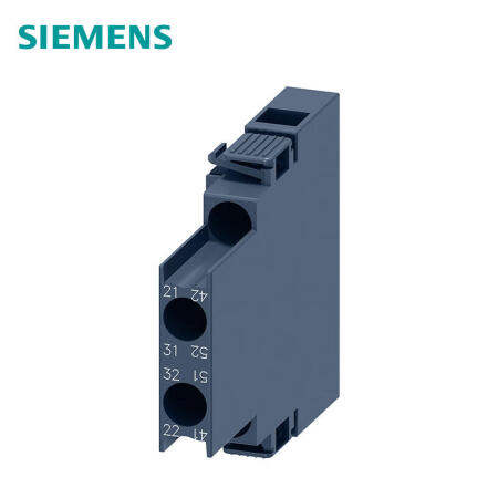 西门子 辅助开关侧面,2NC电流路径1NC,1NC用于3RH2和3RT2螺栓型端子连接；3RH29111DA02
