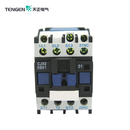 天正 交流接触器 额定电流9A 线圈电压DC24V；CJX2-0901 DC24V