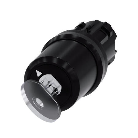 西门子 钥匙开关BKS,22mm,塑料,锁闭编号E1(VW),无钥匙,2个开关位置,锁定,拔出钥匙O+I,带激光标记；3SU10005QF110AA0ZY12