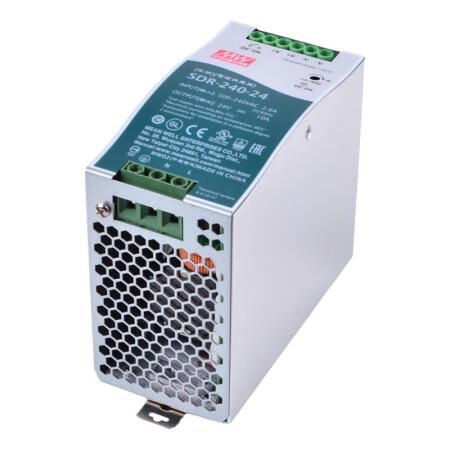 明纬 240W单组输出工业用DIN导轨型有PFC功能电源,12台/箱；SDR-240-24