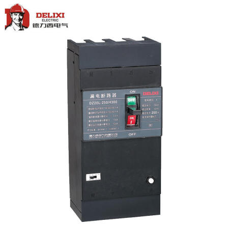 德力西电气 漏电塑壳断路器；DZ20L-160/4300B 100A100-300-500非延<0.1带铜鼻