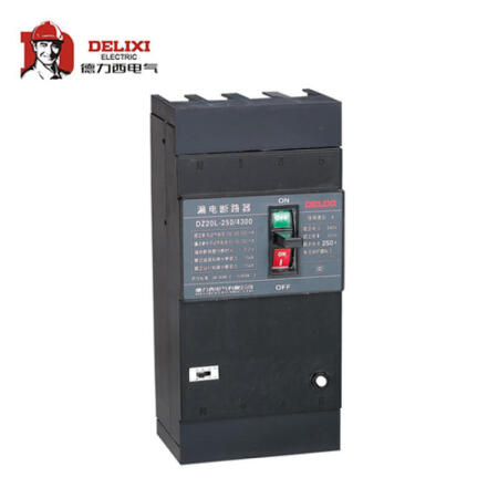 德力西电气 漏电塑壳断路器；DZ20L-250T/4300 200A 500MA 透明 非延<0.1 带铜鼻