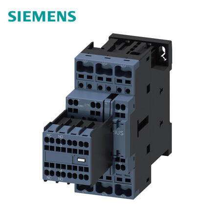 西门子 功率接触器,12A,5.5kW,2NO+2NC,AC230V50/60Hz,3极,尺寸S0,弹簧型端子连接辅助开关可松开；3RT20242AL24