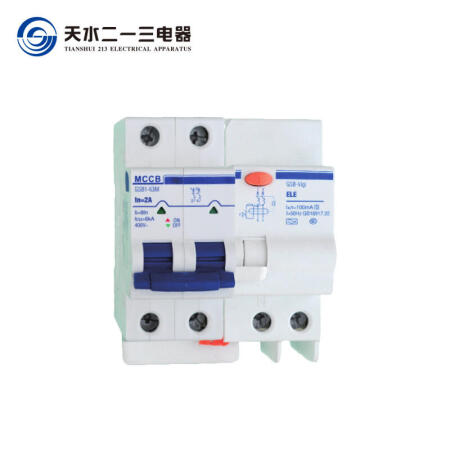 天水二一三电器 交流微型断路器；GSB1-63L/2P D16A AC+漏电模块/2P 30mA 瞬动型