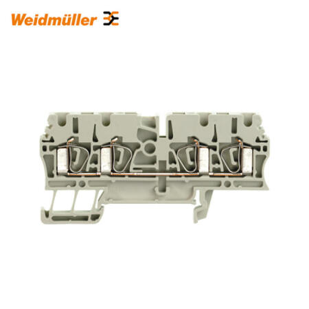 魏德米勒 直通型接线端子,弹片联接,2.5mm²,800V,24A,灰色；ZDU 2.5/4AN GR