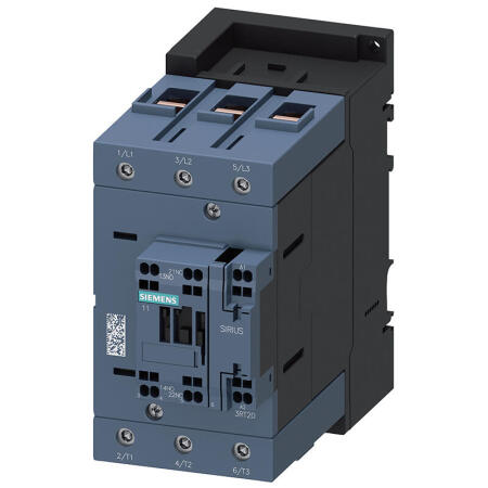 西门子 牵引接触器,80A,37kW,1NO+1NC,24VDC,3极,尺寸S3集成的可变电阻笼卡式连接；3RT20453XB400LA2