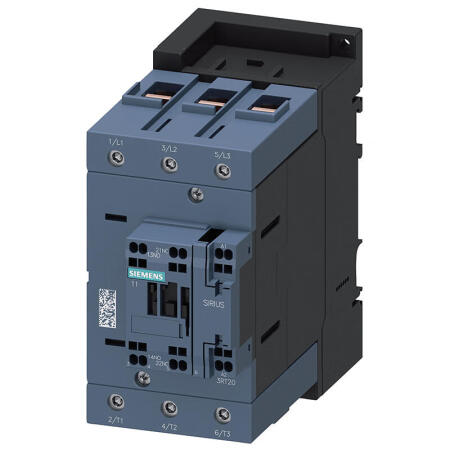 西门子 牵引接触器,80A,37kW,1NO+1NC,DC110V,3极,尺寸S3集成的可变电阻笼卡式连接；3RT20453XF400LA2