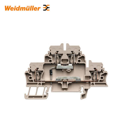 魏德米勒 Z系列,安装元件端子,双层端子,额定横截面:2.5mm²,弹片联接,深褐；ZDK 2.5/D/1