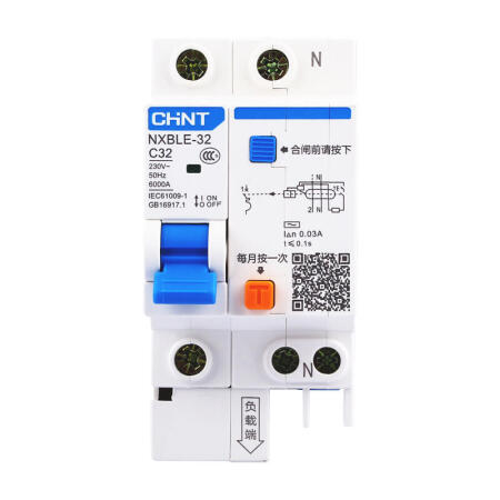 正泰 剩余电流动作断路器；NXBLE-32 1P+N C16 30mA 6kA